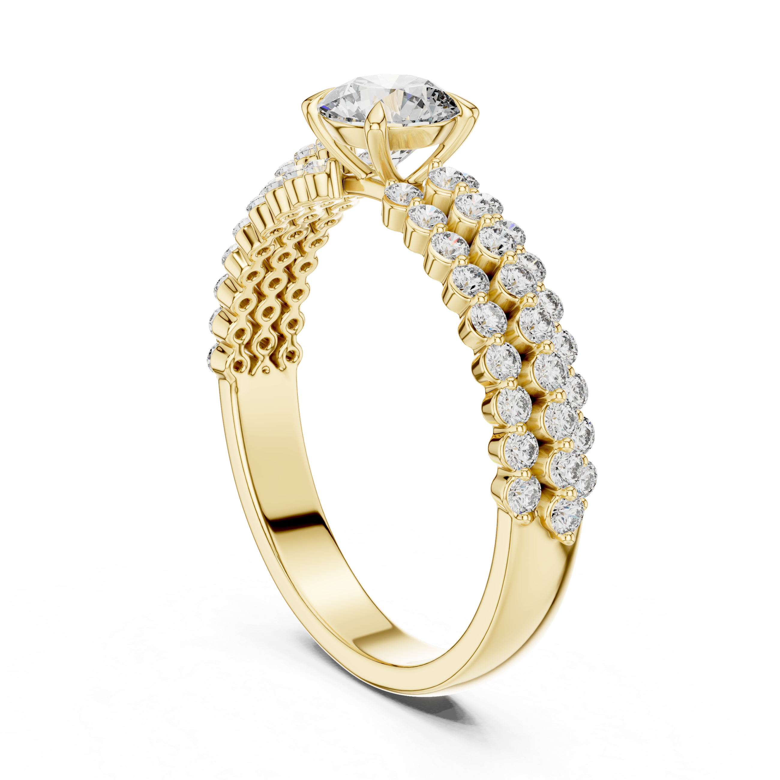 Bold Three Stone Lab grown diamond Ring