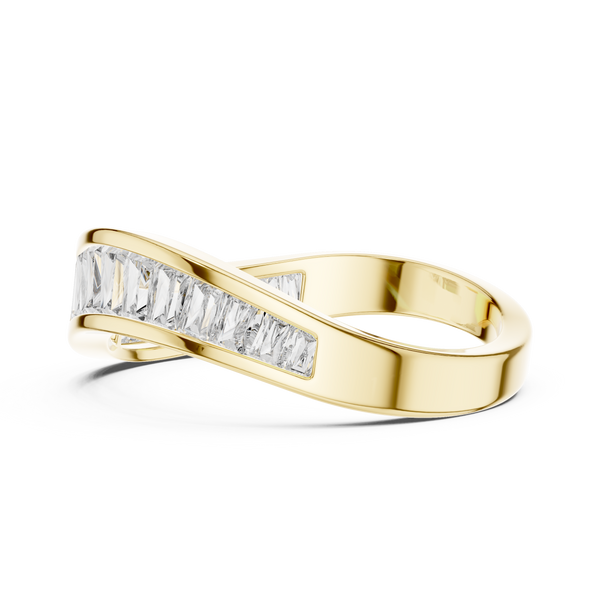 Subtle Tapered Lab grown diamond Ring