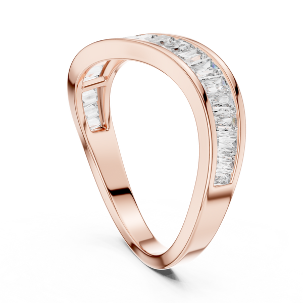 Subtle Tapered Lab grown diamond Ring
