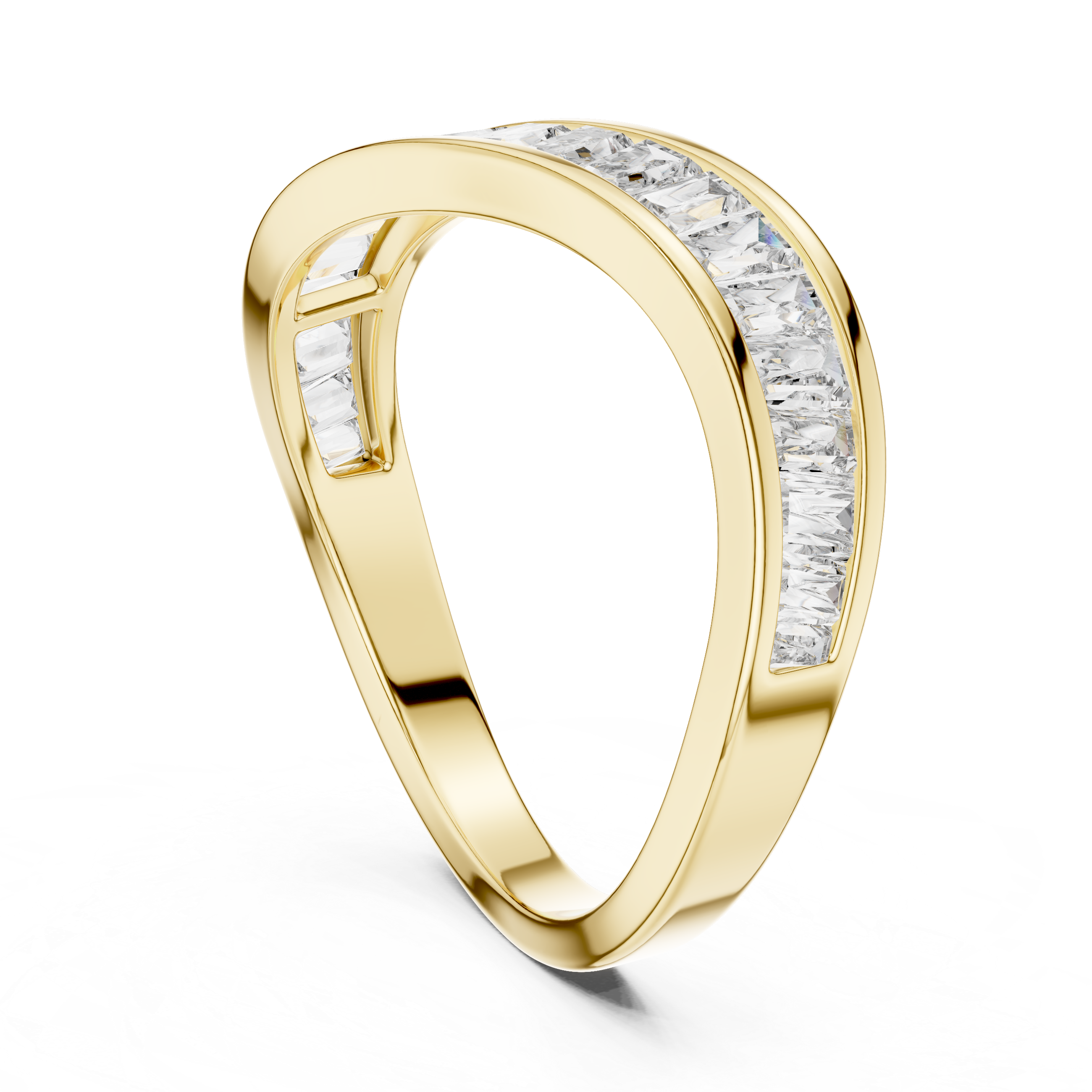 Subtle Tapered Lab grown diamond Ring