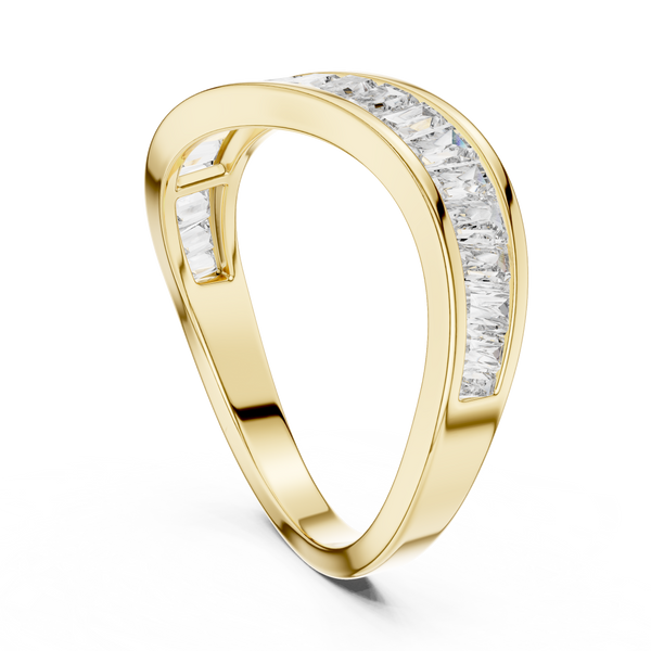 Subtle Tapered Lab grown diamond Ring