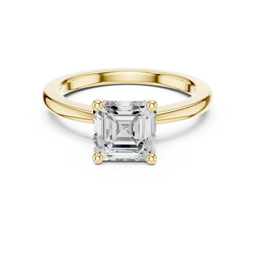 1.5 ct Asscher Diamond Solitaire Lab Grown Diamond Ring