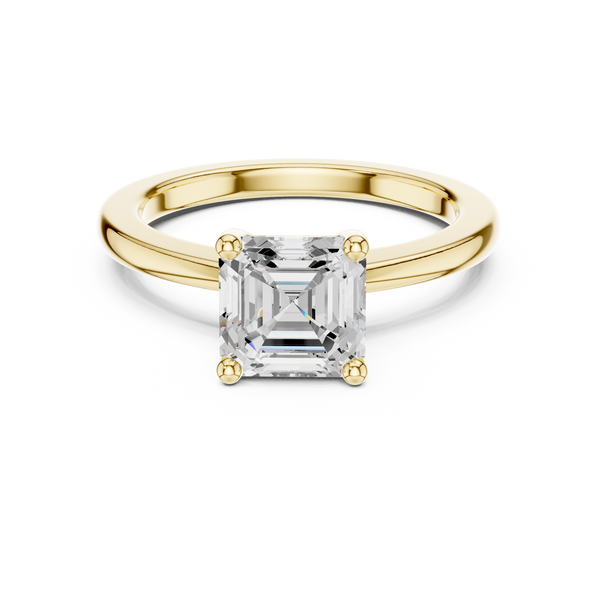 1.5 ct Asscher Diamond Solitaire Lab Grown Diamond Ring