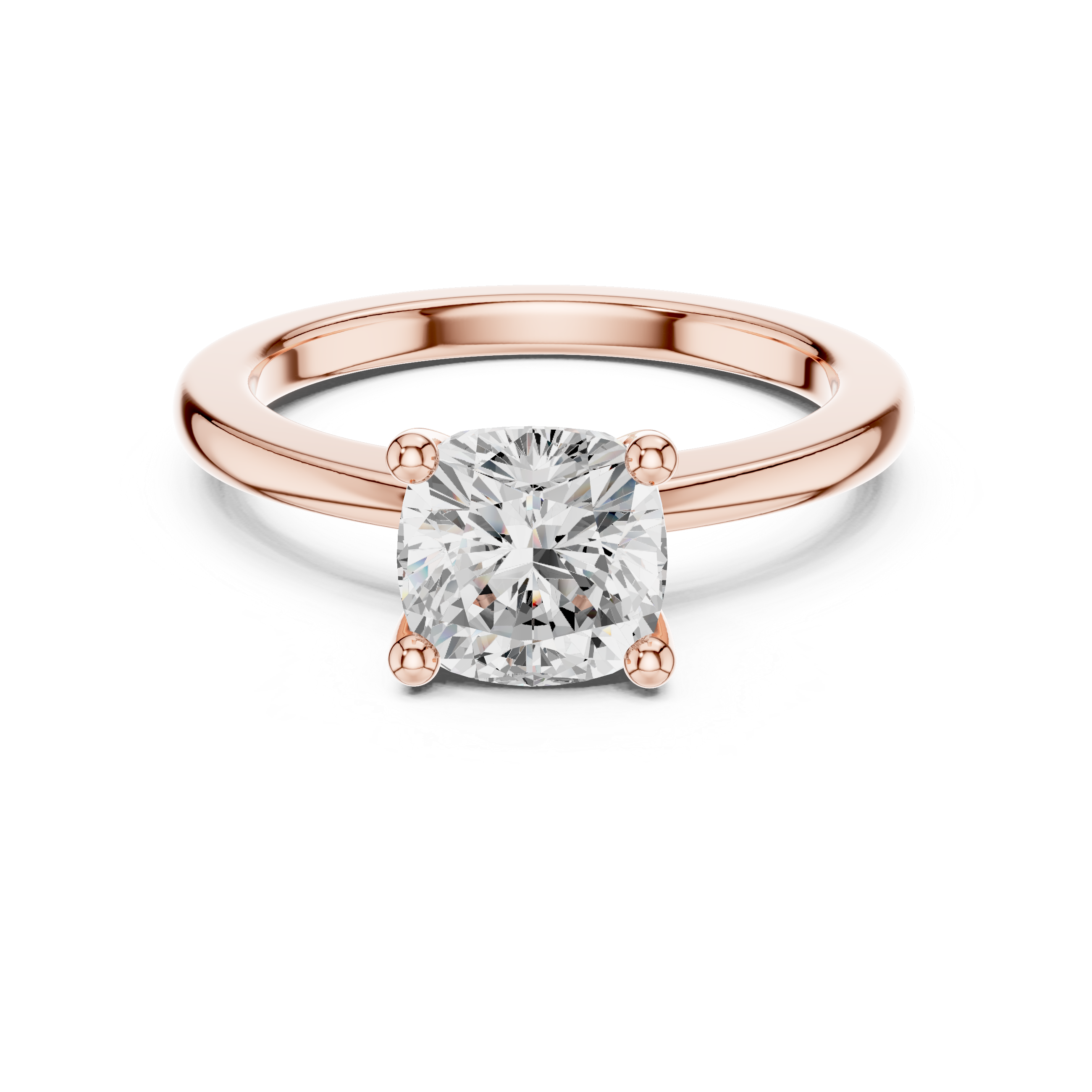 Lustrous 1.5 ct Cushion Diamond Lab Grown Diamond Ring