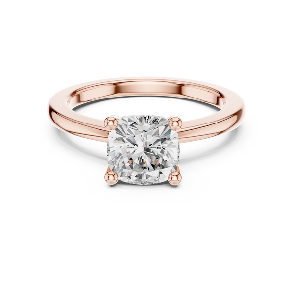 Lustrous 1.5 ct Cushion Diamond Lab Grown Diamond Ring