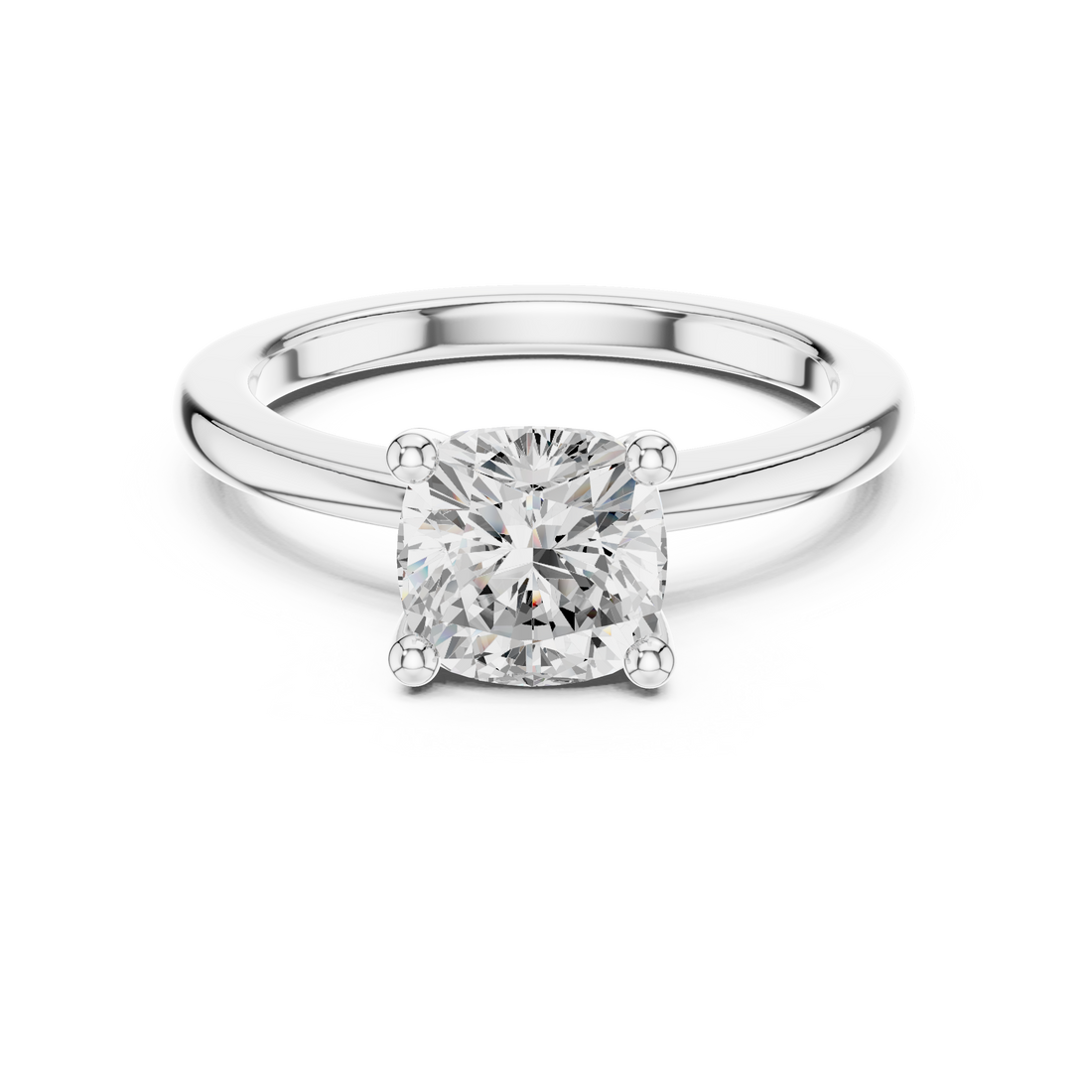Lustrous 1.5 ct Cushion Diamond Lab Grown Diamond Ring