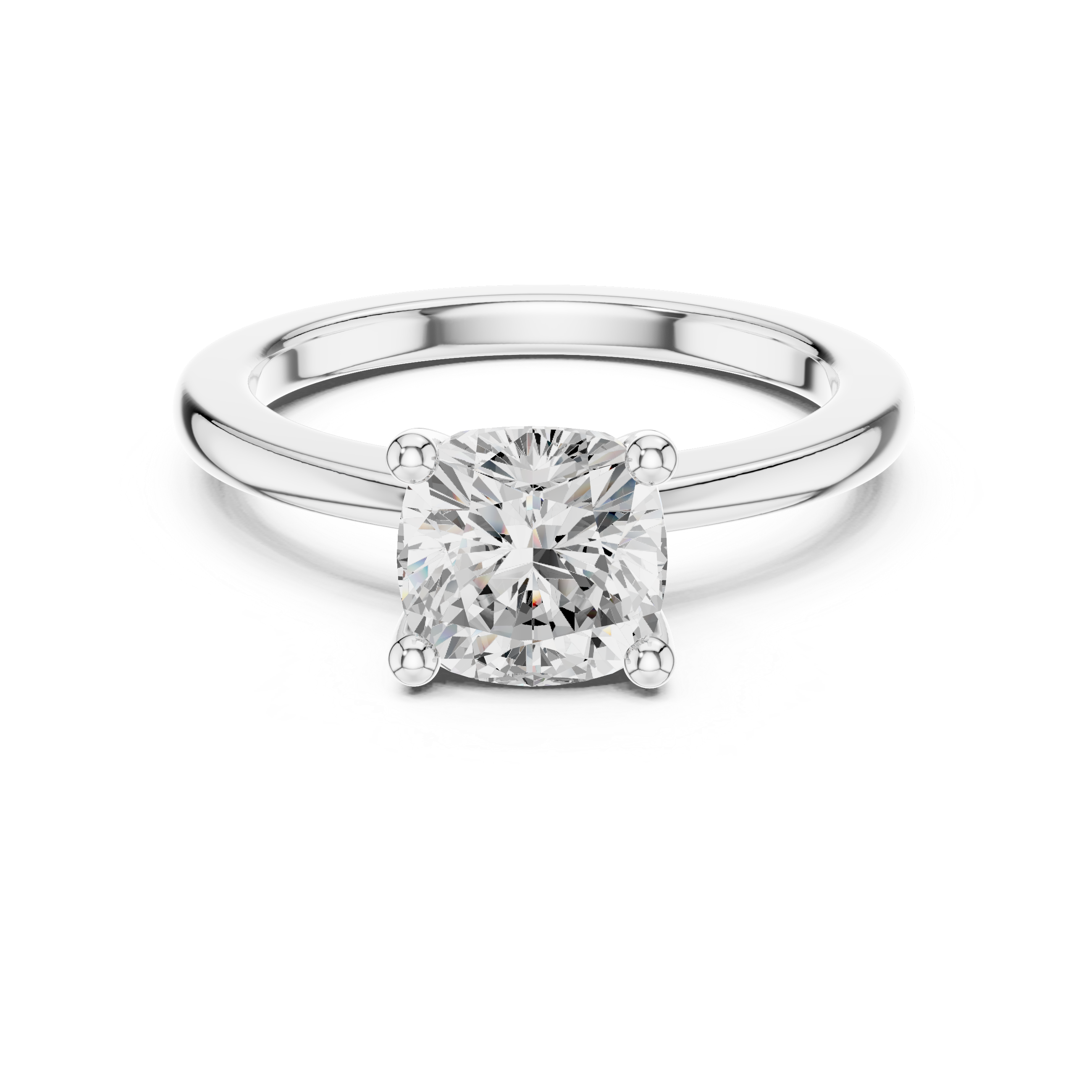 Lustrous 1.5 ct Cushion Diamond Lab Grown Diamond Ring
