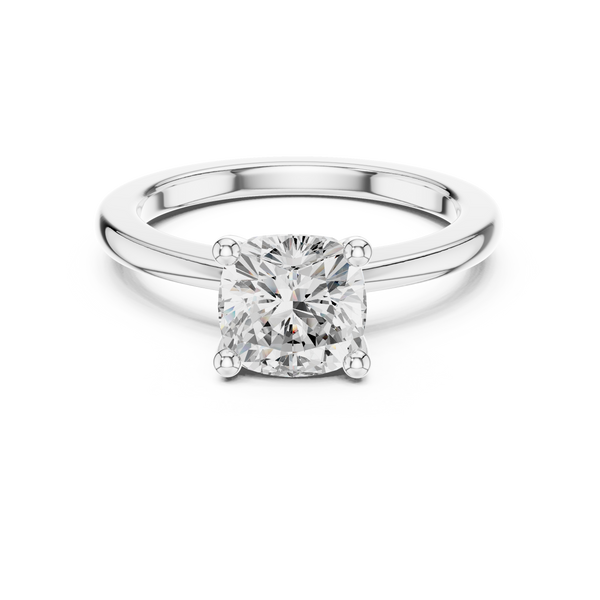 Lustrous 1.5 ct Cushion Diamond Lab Grown Diamond Ring