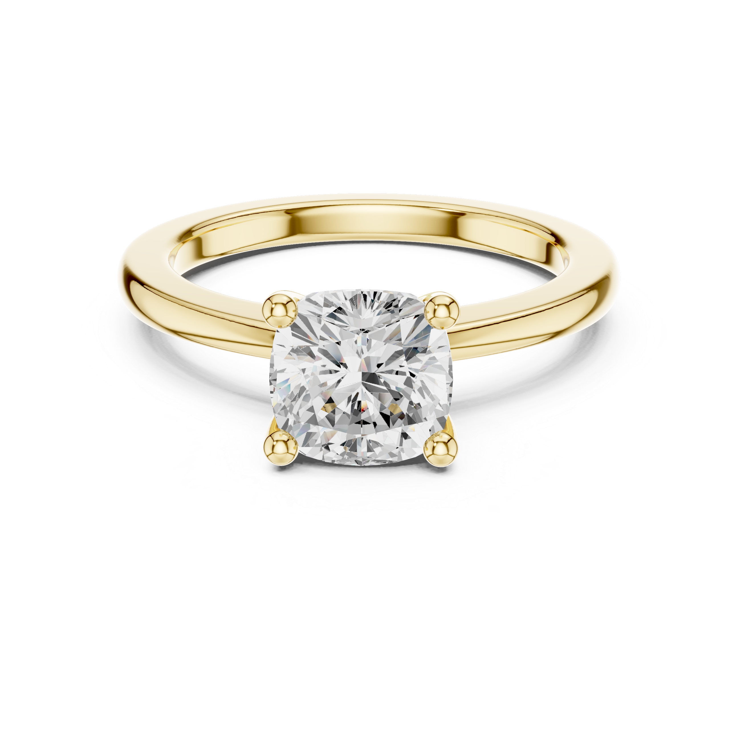Lustrous 1.5 ct Cushion Diamond Lab Grown Diamond Ring