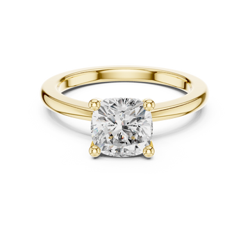 Lustrous 1.5 ct Cushion Diamond Lab Grown Diamond Ring
