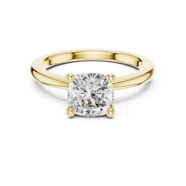 Lustrous 1.5 ct Cushion Diamond Lab Grown Diamond Ring