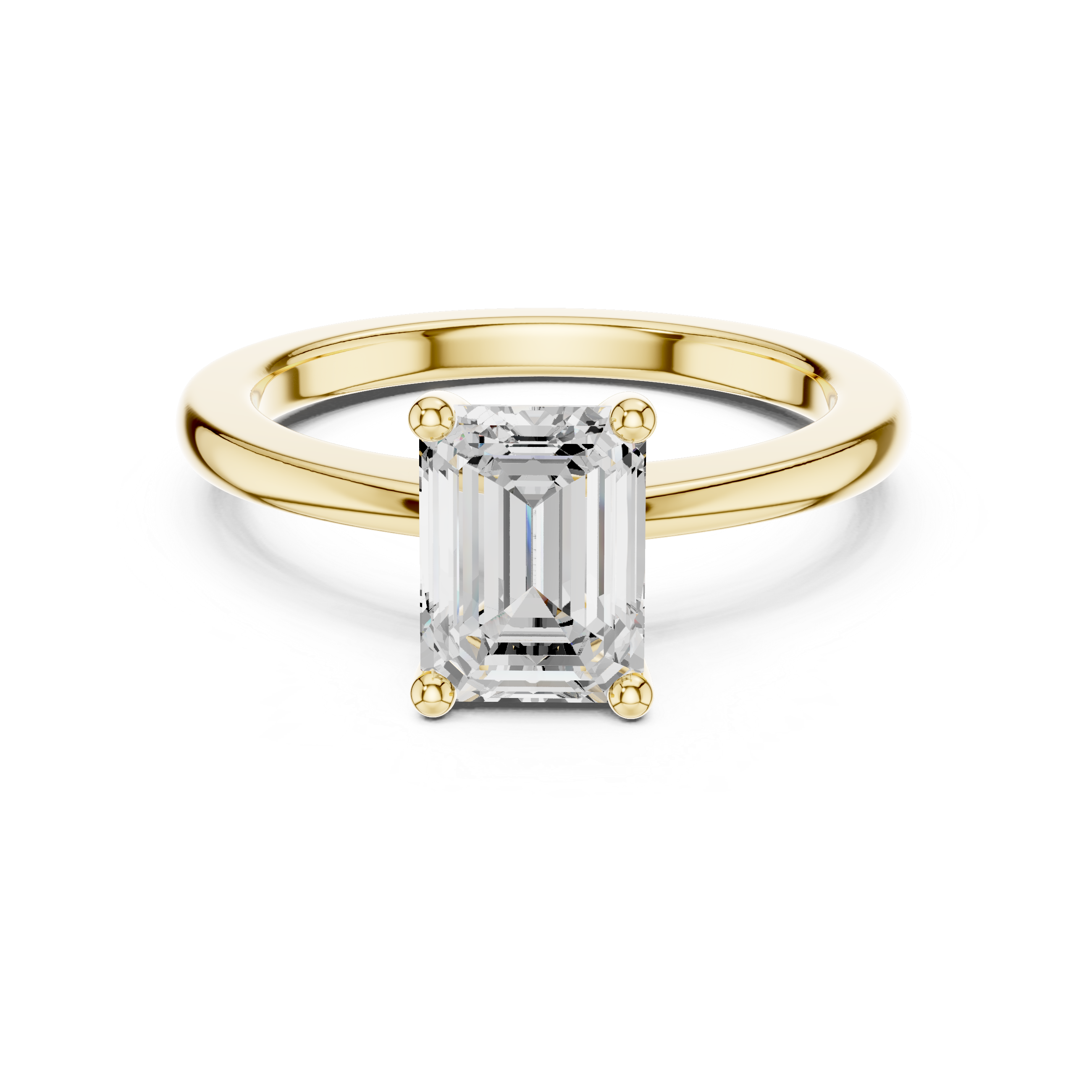 1.5 ct Emerald Cut Solitaire Diamond Lab Grown Diamond Ring