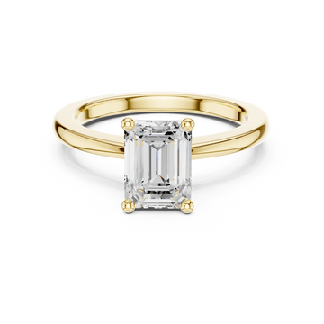 1.5 ct Emerald Cut Solitaire Diamond Lab Grown Diamond Ring