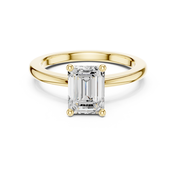 1.5 ct Emerald Cut Solitaire Diamond Lab Grown Diamond Ring