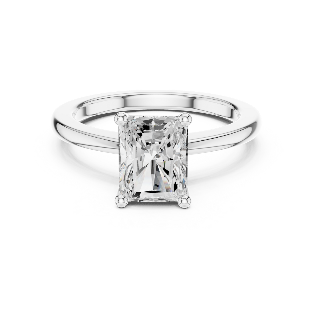 Radiant 1.5 ct Diamond Solitaire Lab Grown Diamond Ring