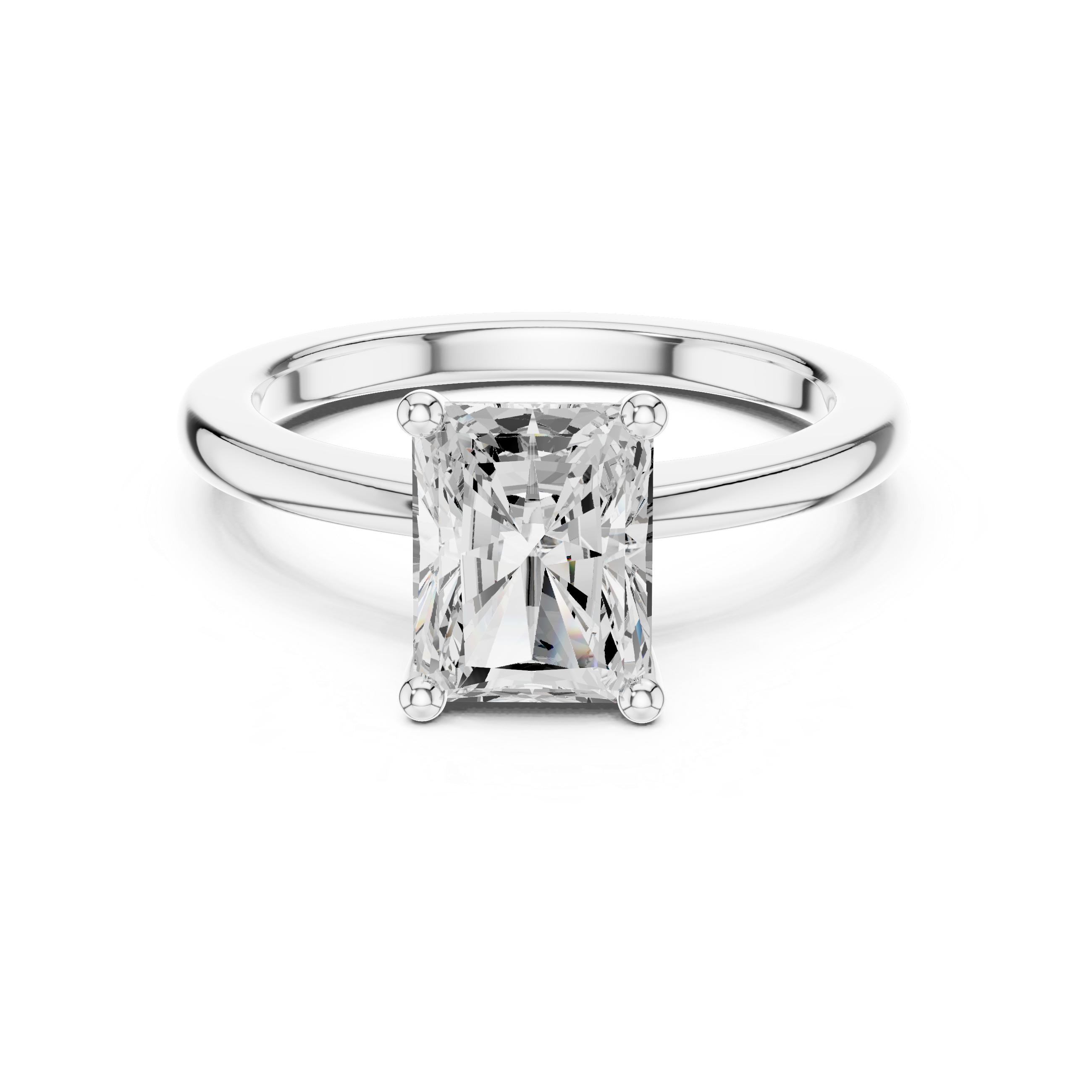 Radiant 1.5 ct Diamond Solitaire Lab Grown Diamond Ring