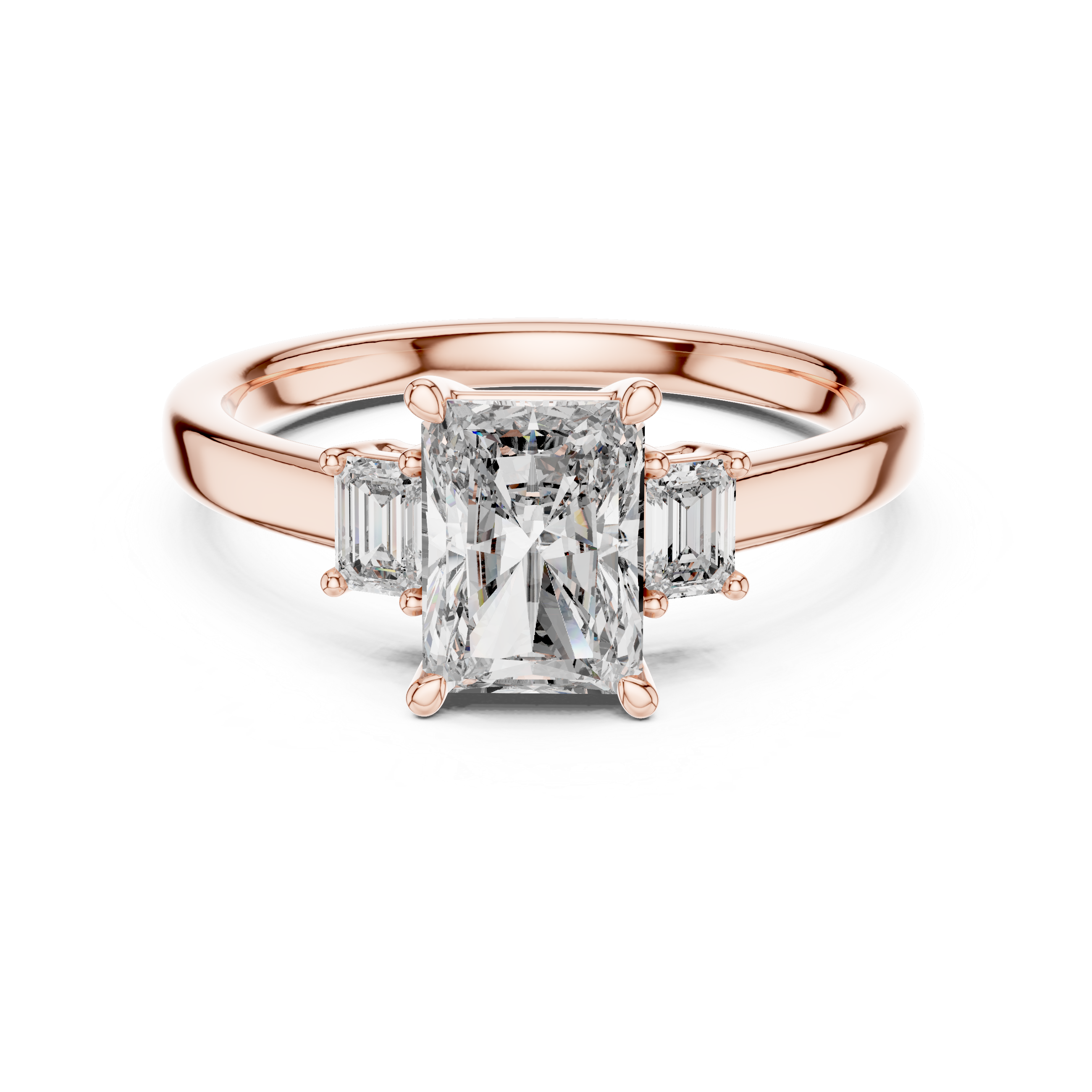 Sophisticated Emerald Lab grown diamond Ring