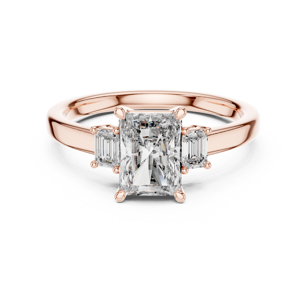 Sophisticated Emerald Lab grown diamond Ring