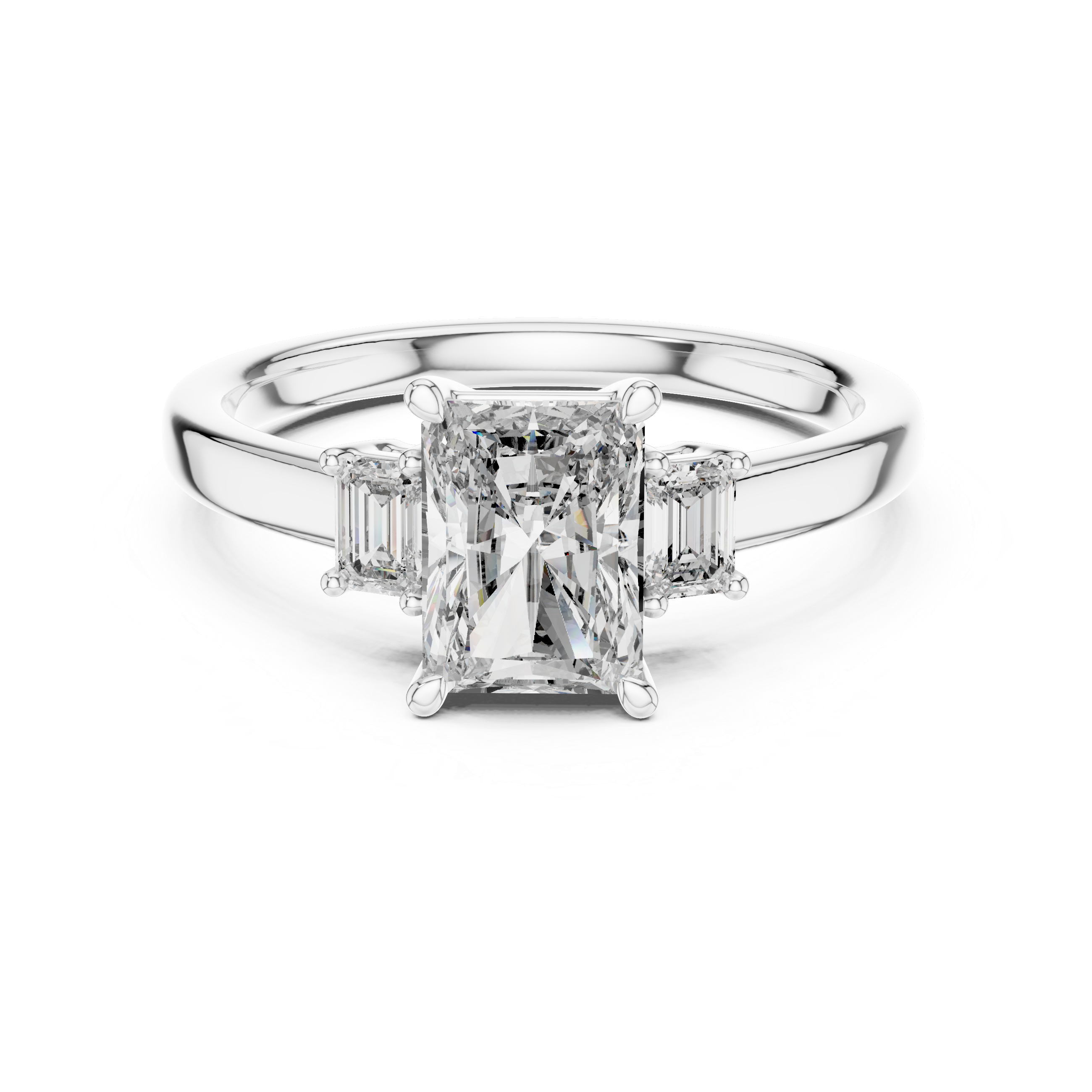 Sophisticated Emerald Lab grown diamond Ring