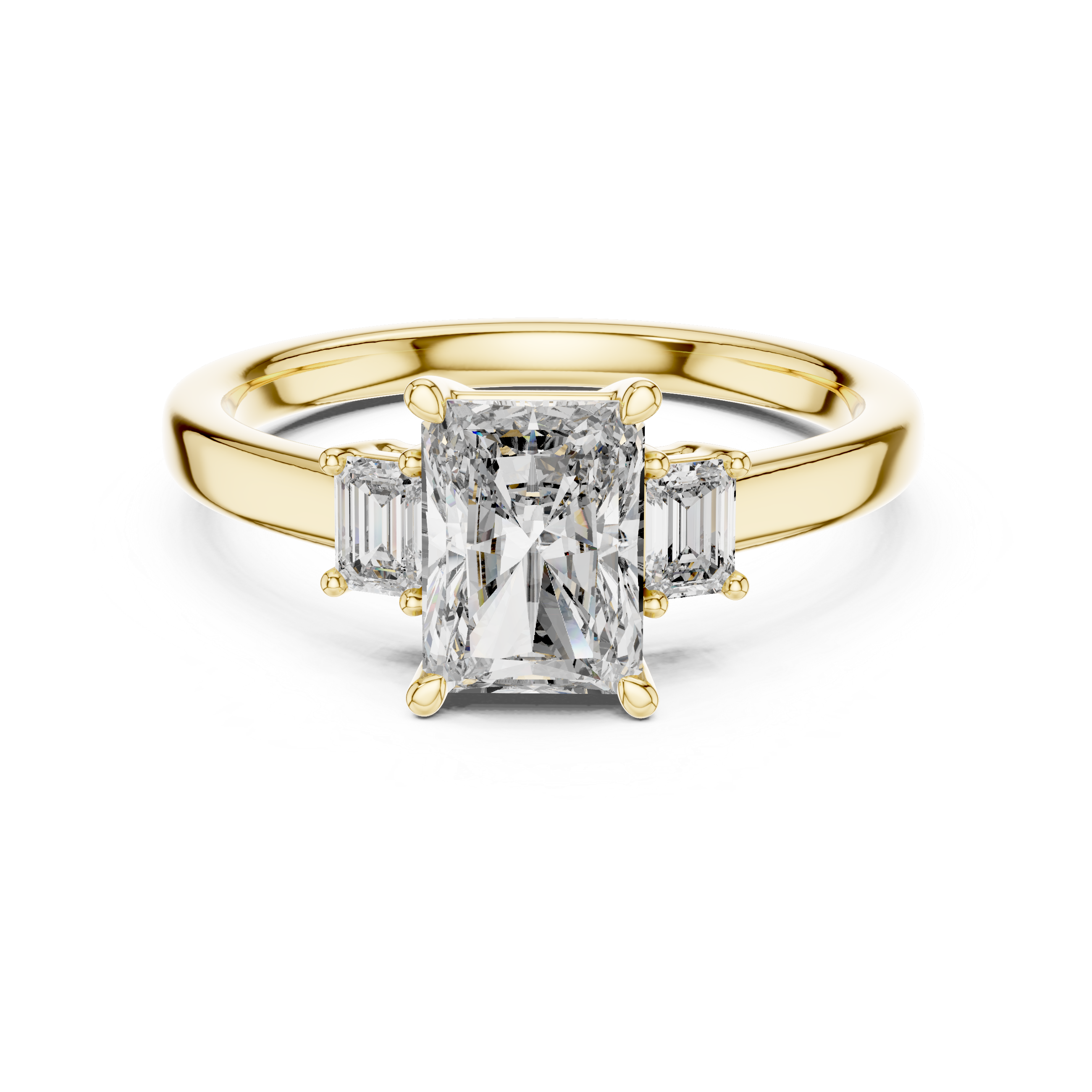 Sophisticated Emerald Lab grown diamond Ring