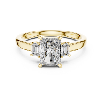 Sophisticated Emerald Lab grown diamond Ring