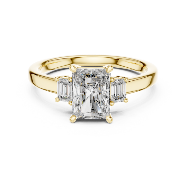 Sophisticated Emerald Lab grown diamond Ring