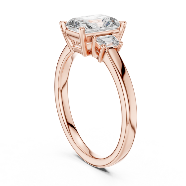 Sophisticated Emerald Lab grown diamond Ring
