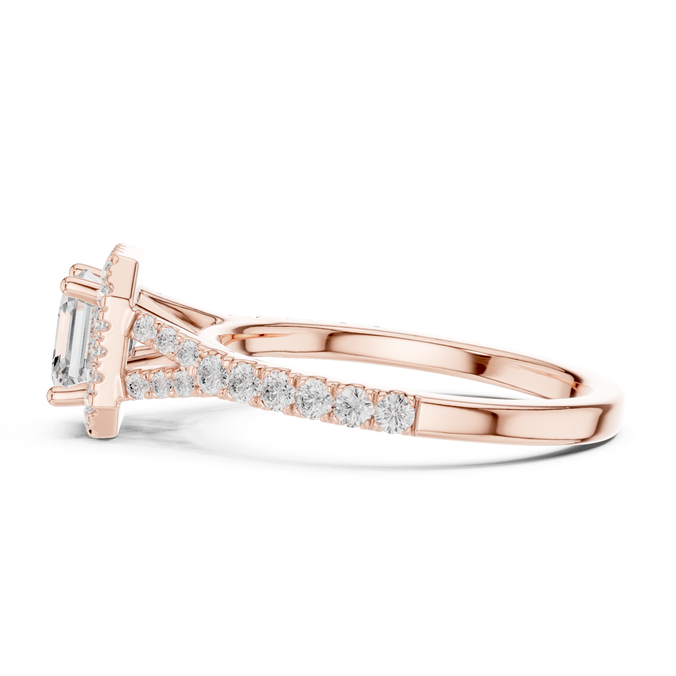 1 ct Asscher Diamond Solitaire Lab Grown Diamond Ring