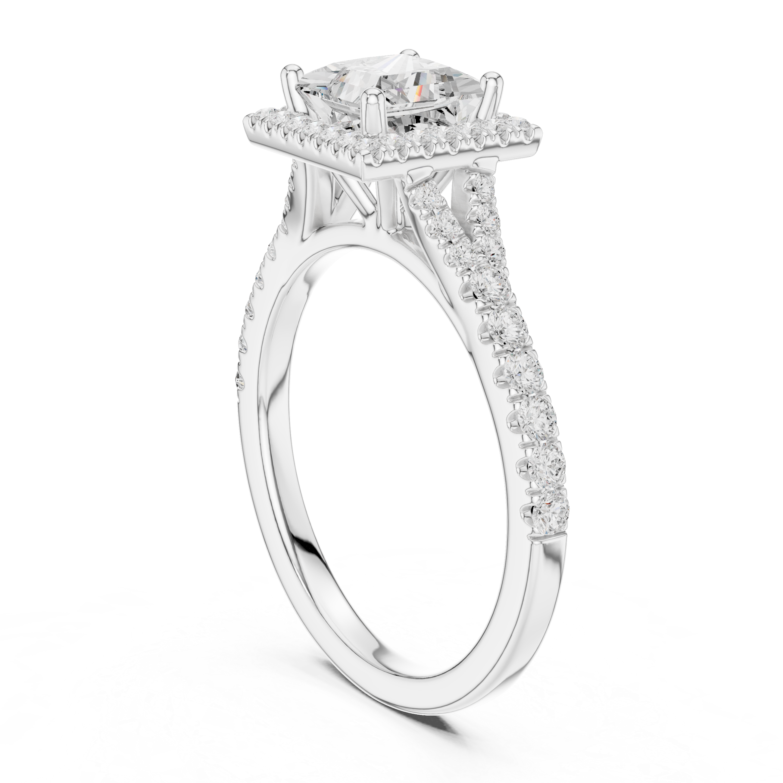 1 ct Princess & Round Diamond Lab Grown Diamond Ring