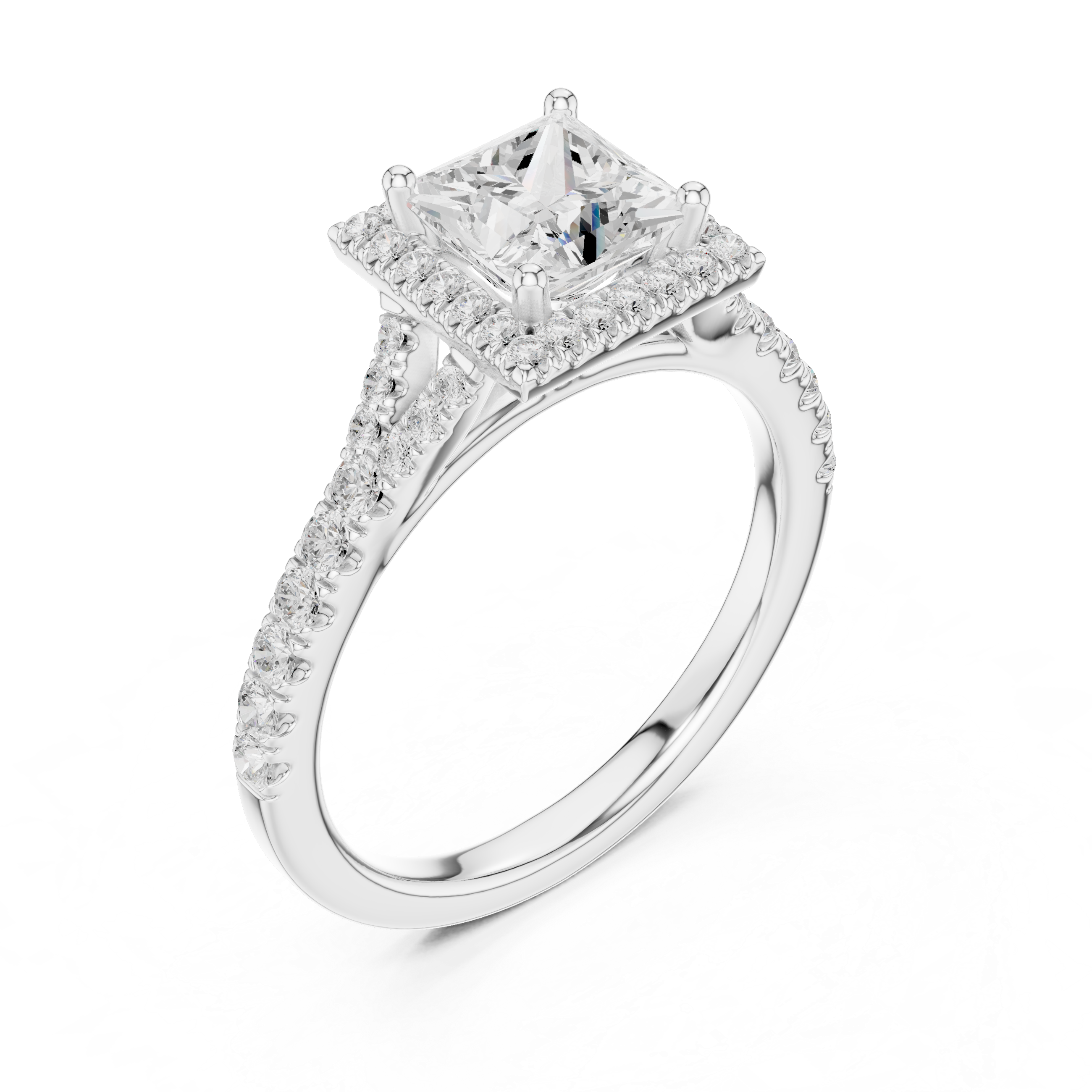 1 ct Princess & Round Diamond Lab Grown Diamond Ring