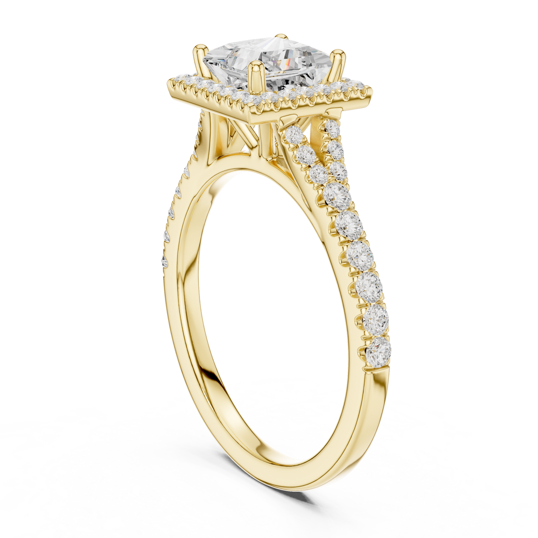 1 ct Princess & Round Diamond Lab Grown Diamond Ring