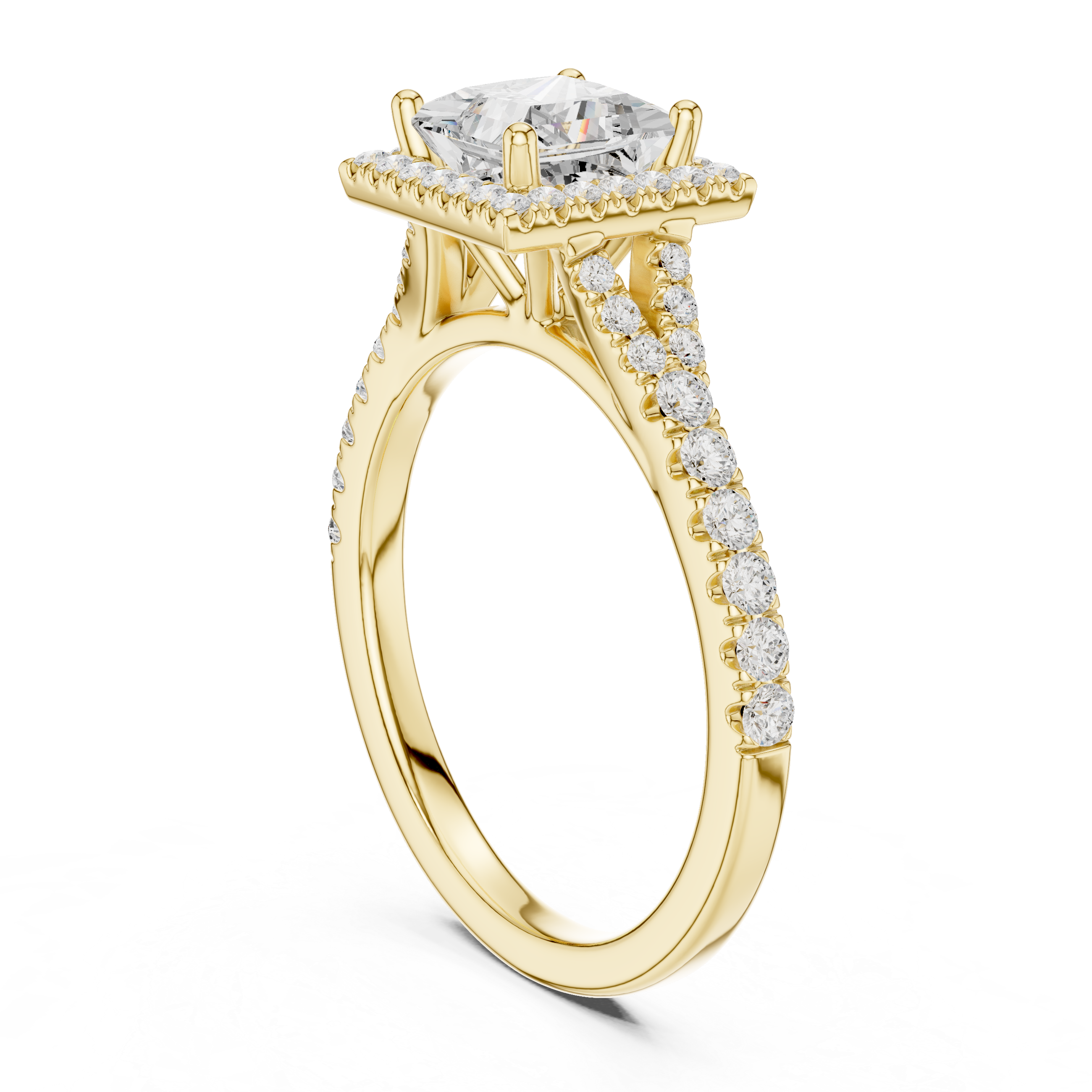 1 ct Princess & Round Diamond Lab Grown Diamond Ring
