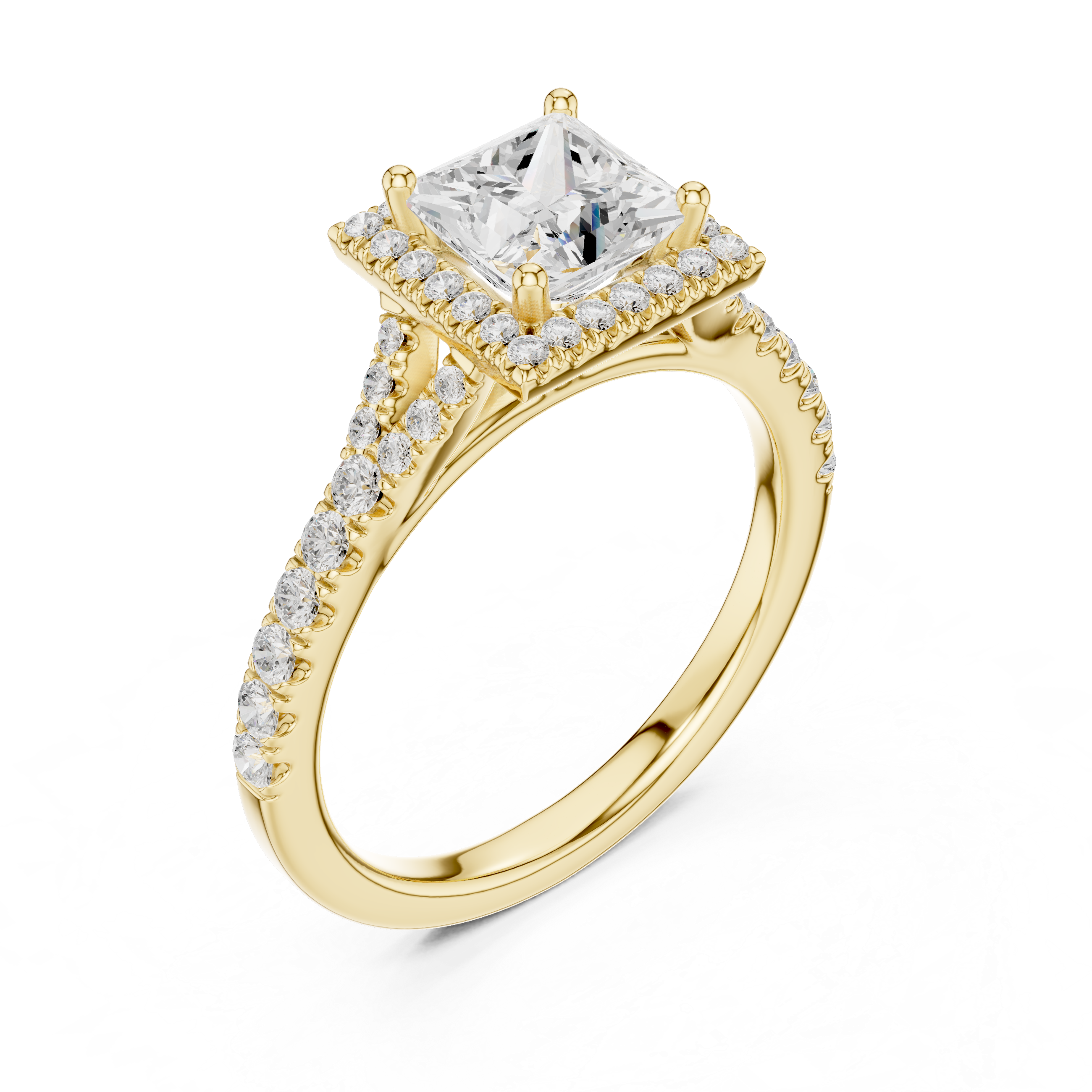 1 ct Princess & Round Diamond Lab Grown Diamond Ring