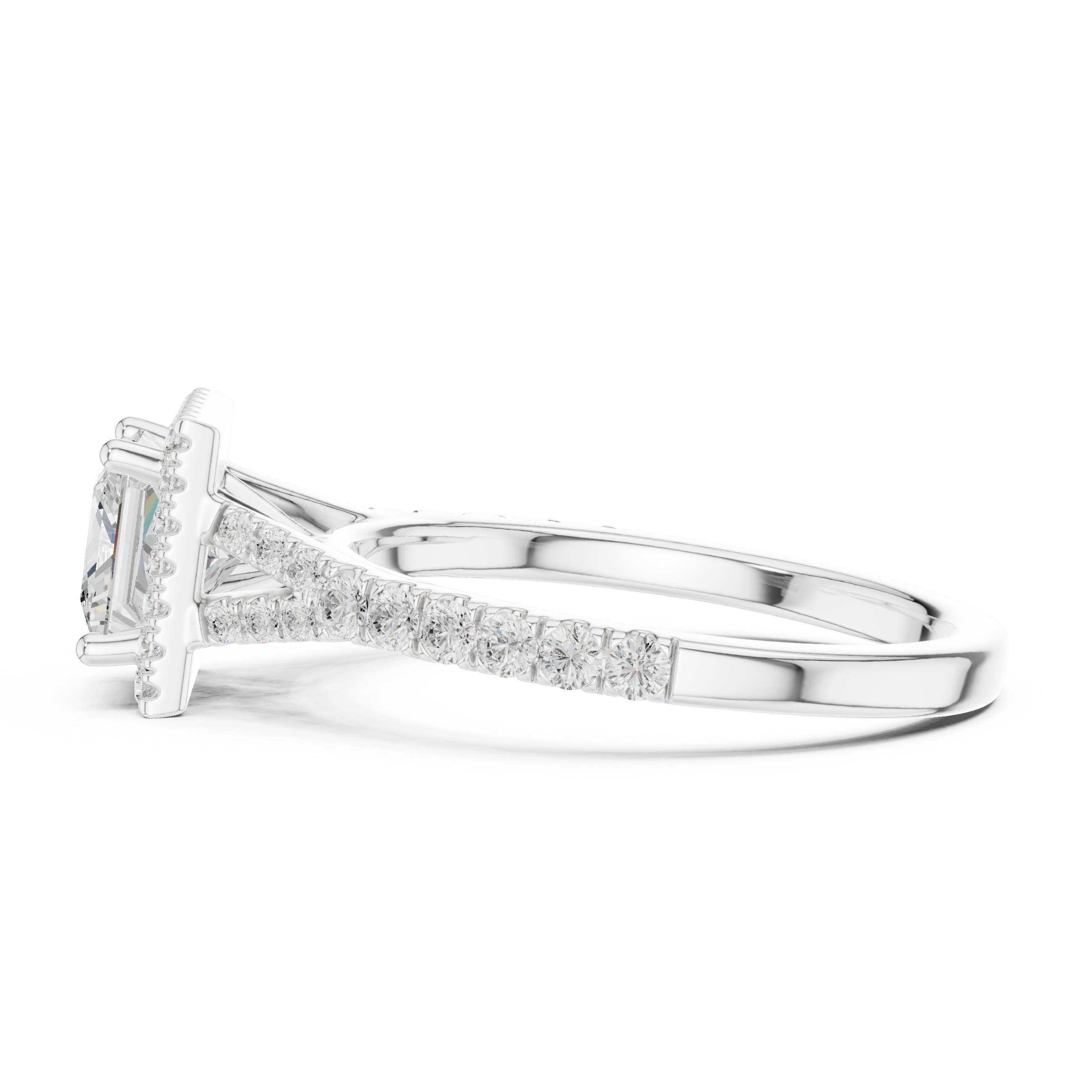 1 ct Princess & Round Diamond Lab Grown Diamond Ring