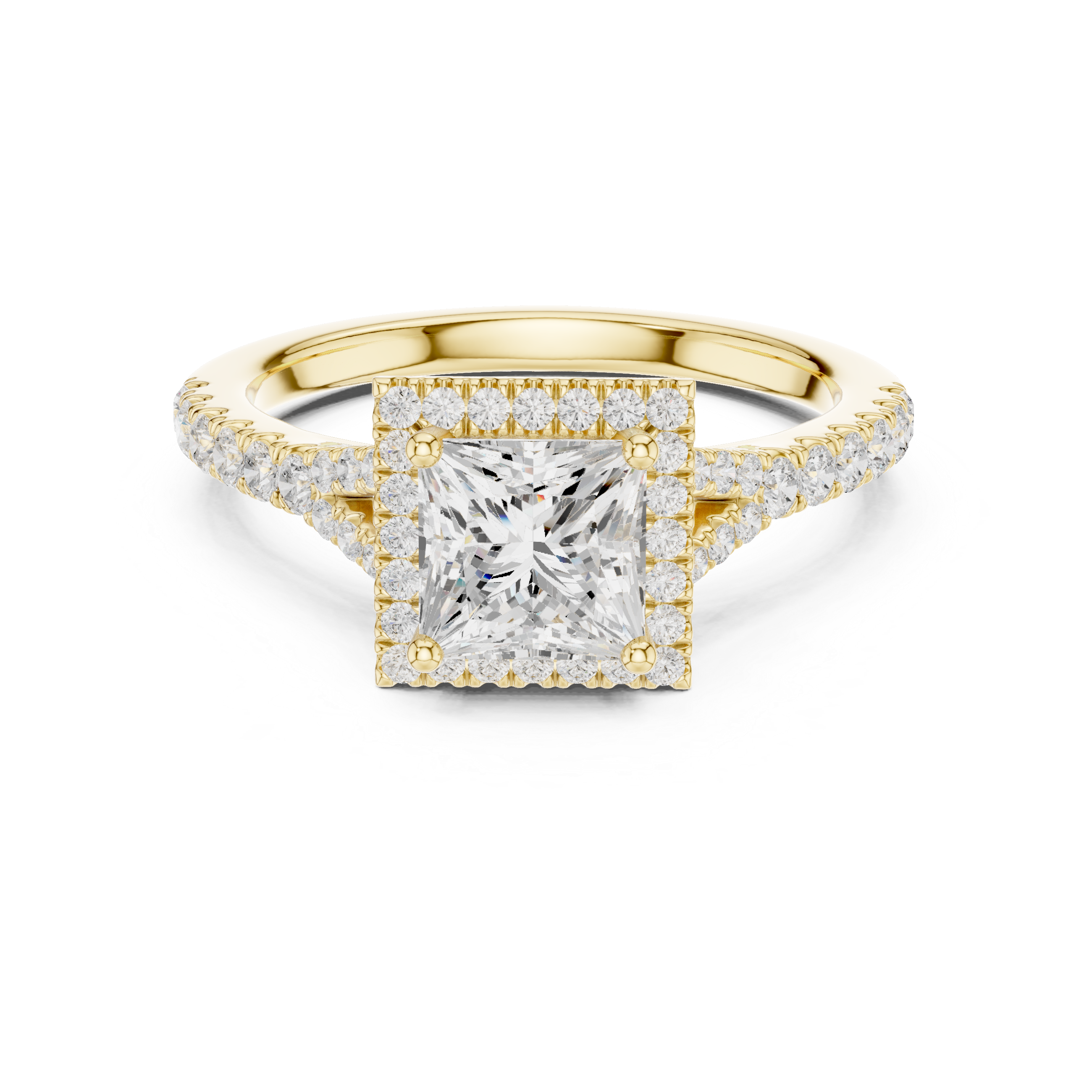 1 ct Princess & Round Diamond Lab Grown Diamond Ring