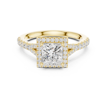 1 ct Princess & Round Diamond Lab Grown Diamond Ring