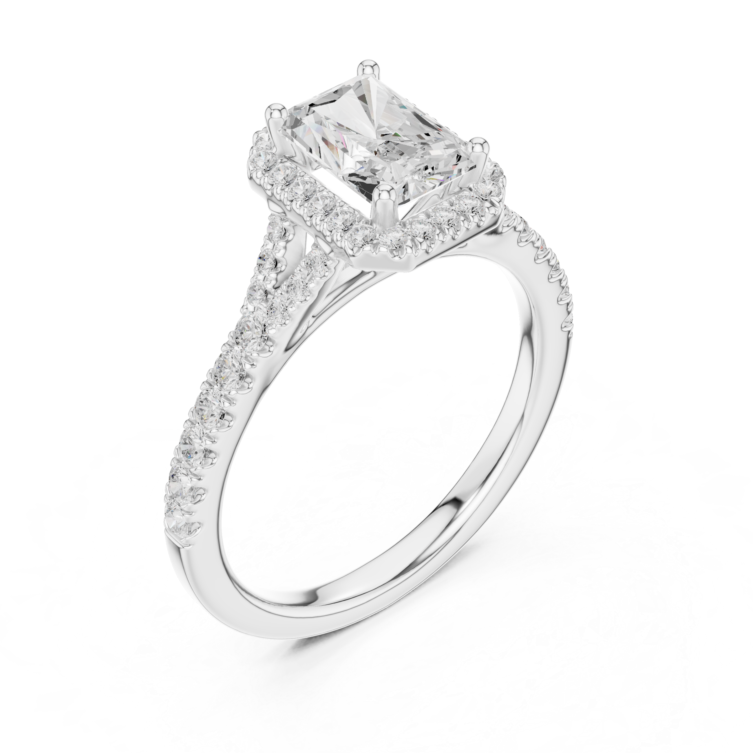 Luminous Radiant Cut Diamond Lab Grown Diamond Ring