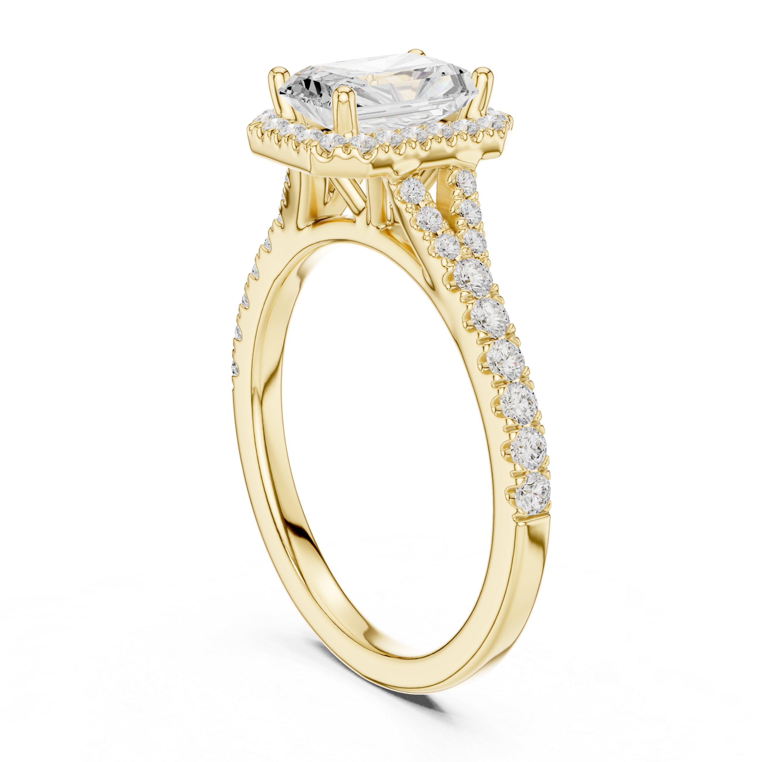 Luminous Radiant Cut Diamond Lab Grown Diamond Ring