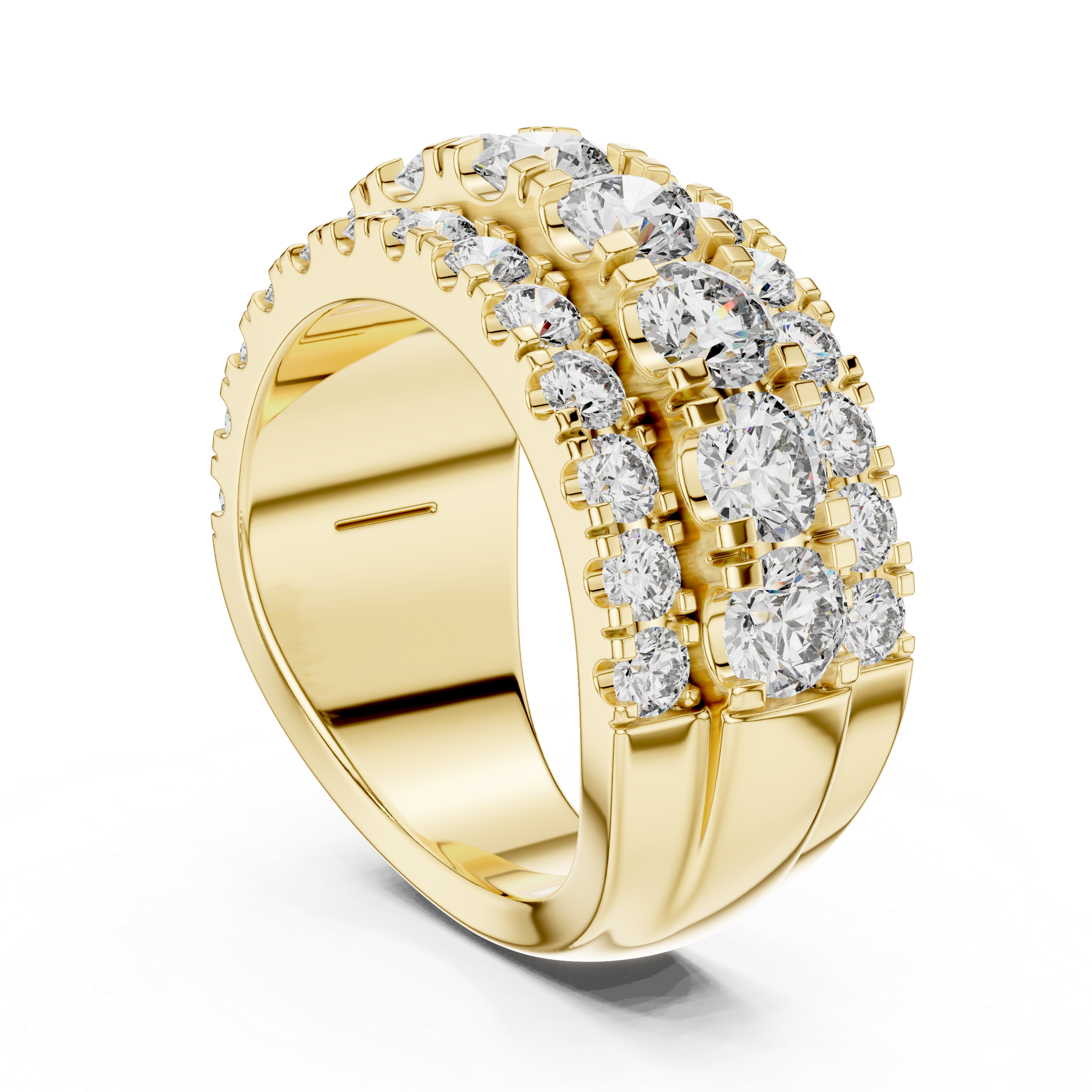 Lustrous Channel Lab grown diamond Ring