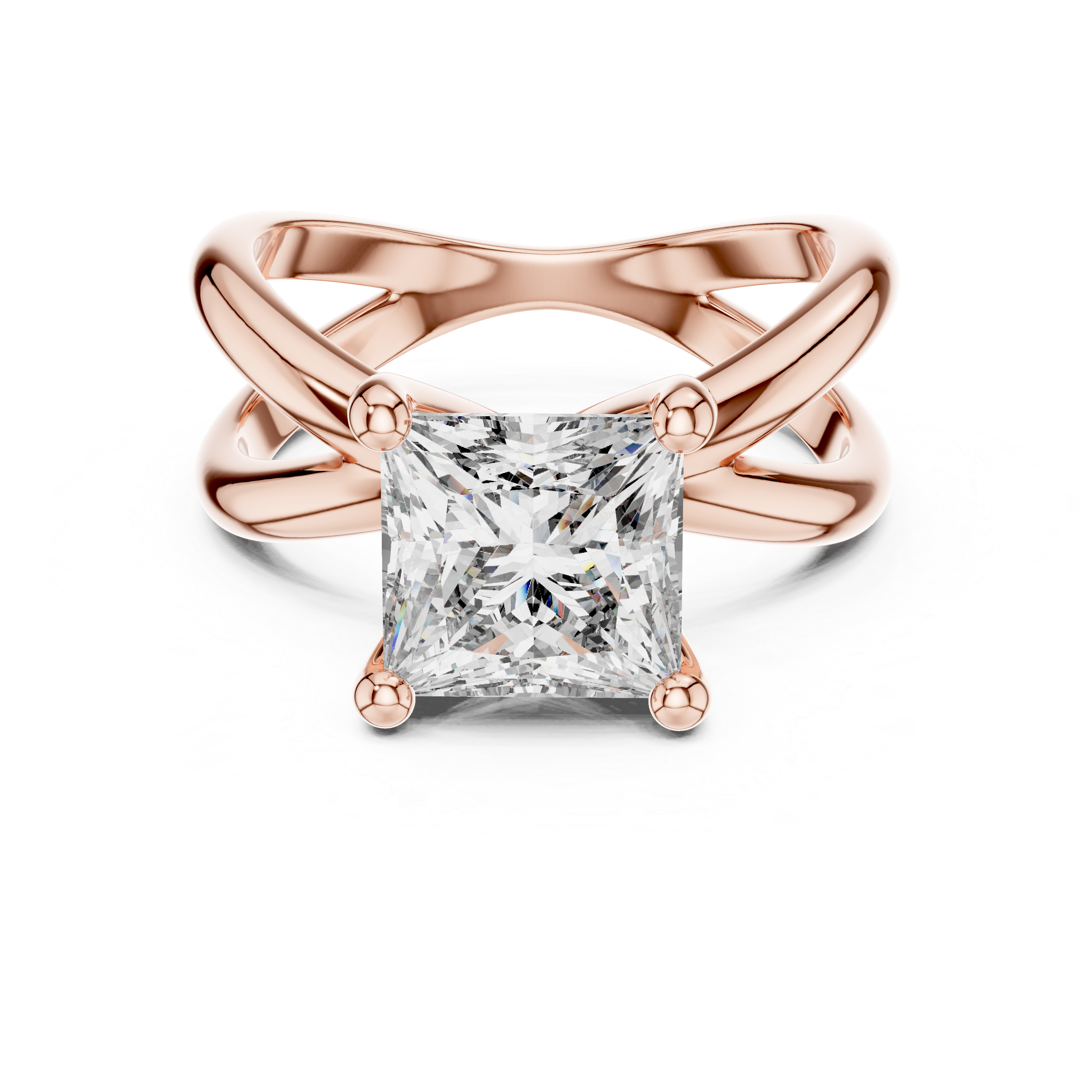 Refined Asscher Lab grown diamond Ring