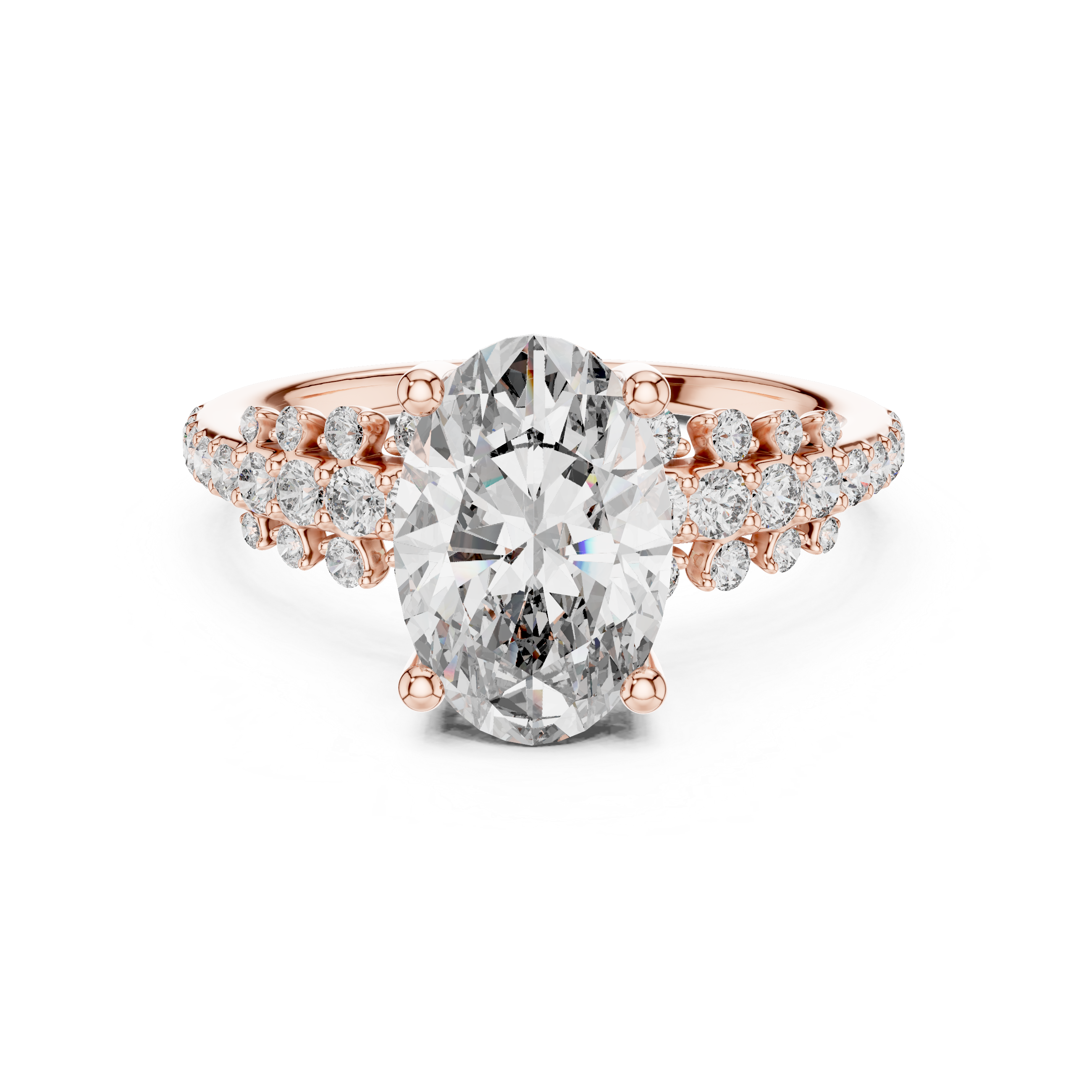 Contemporary Matte Lab grown diamond Ring