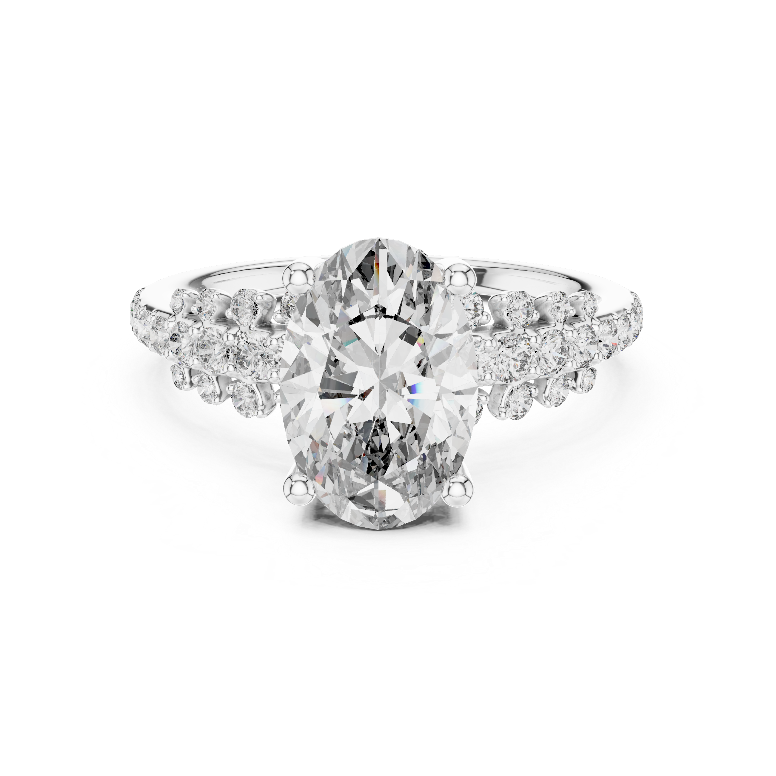 Contemporary Matte Lab grown diamond Ring