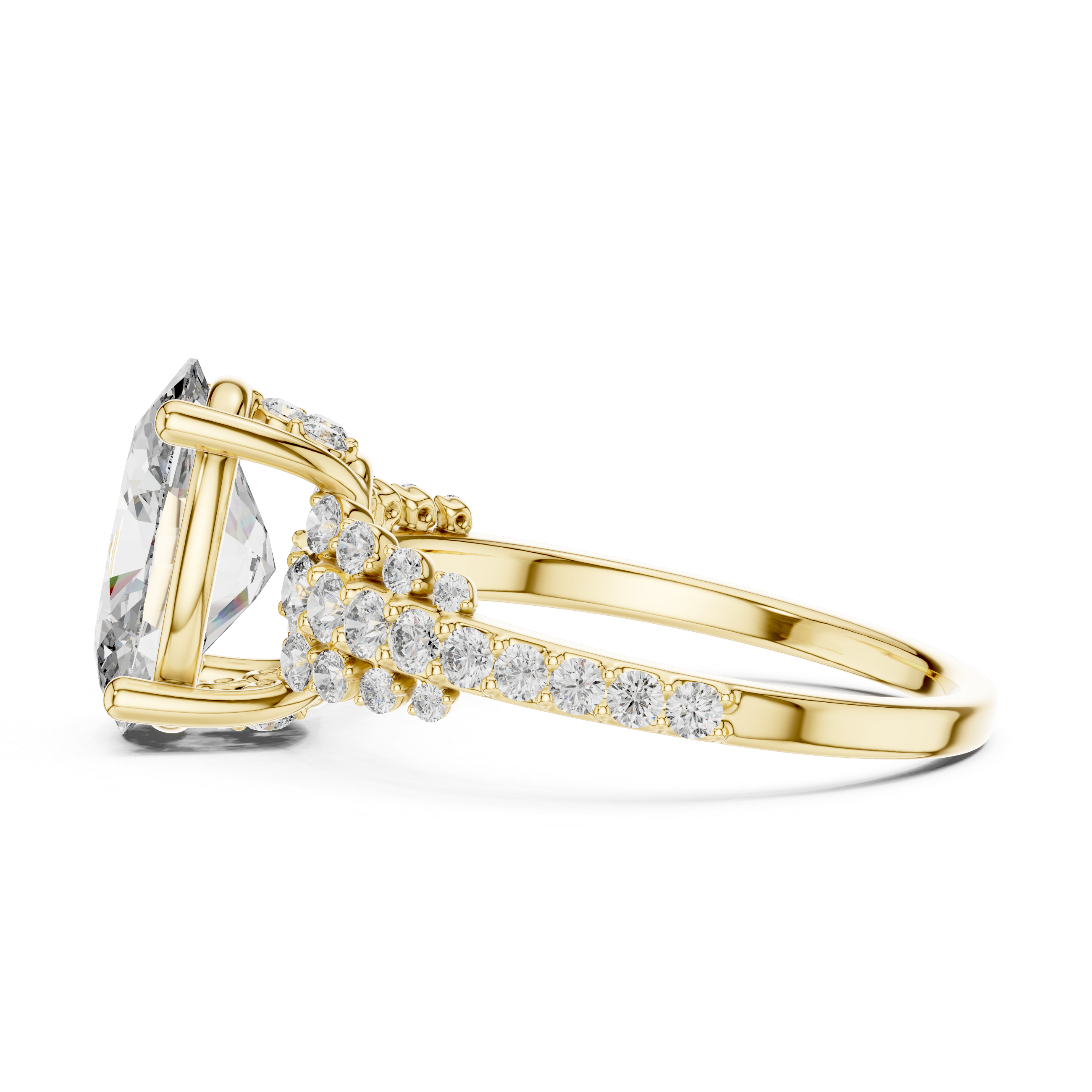 Contemporary Matte Lab grown diamond Ring