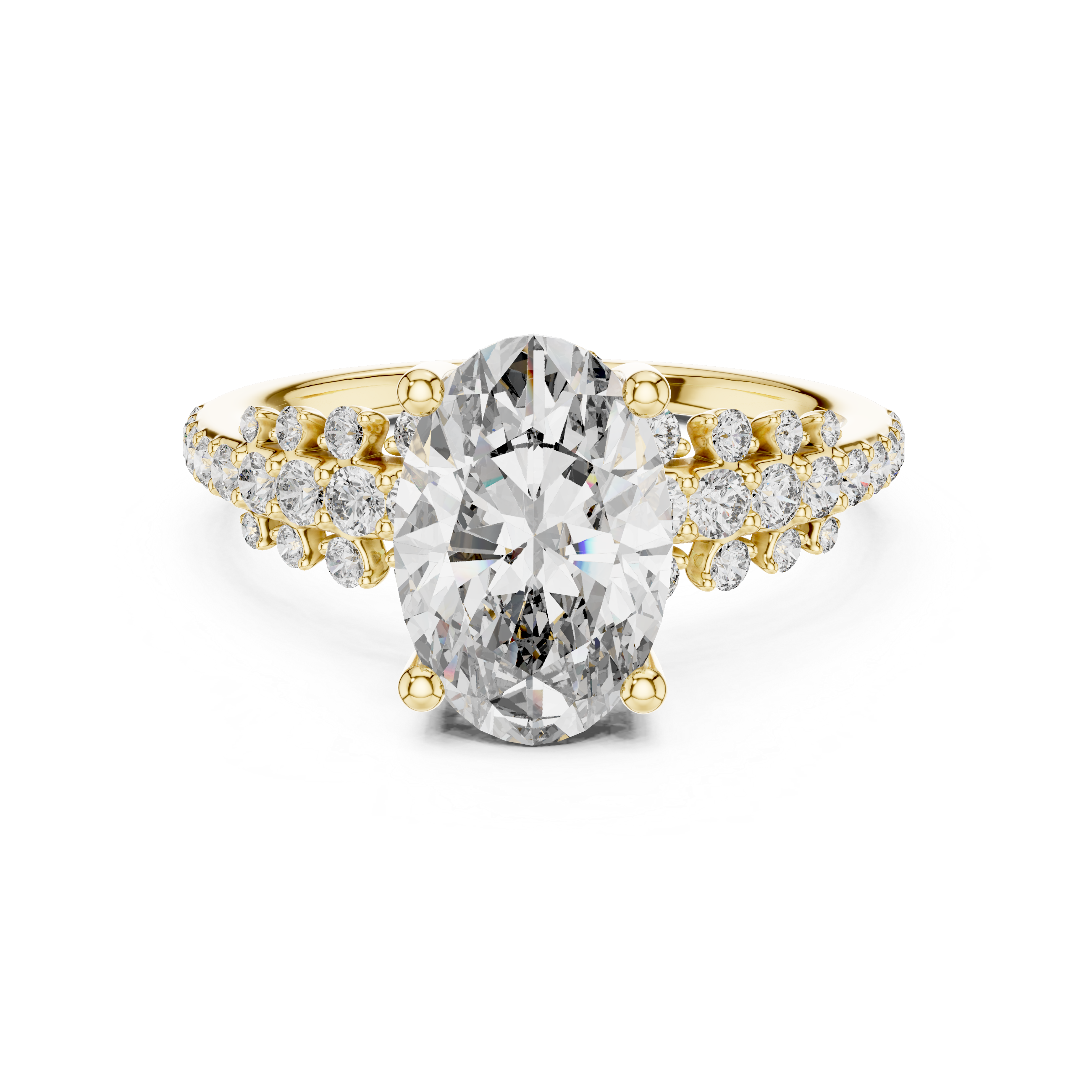 Contemporary Matte Lab grown diamond Ring