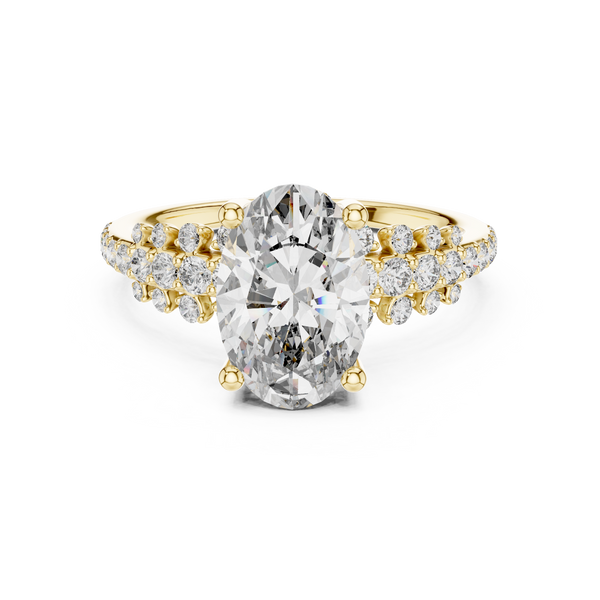 Contemporary Matte Lab grown diamond Ring
