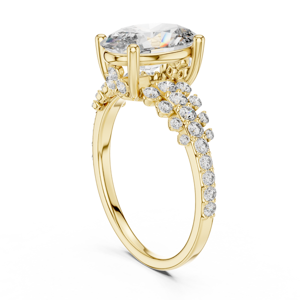 Contemporary Matte Lab grown diamond Ring