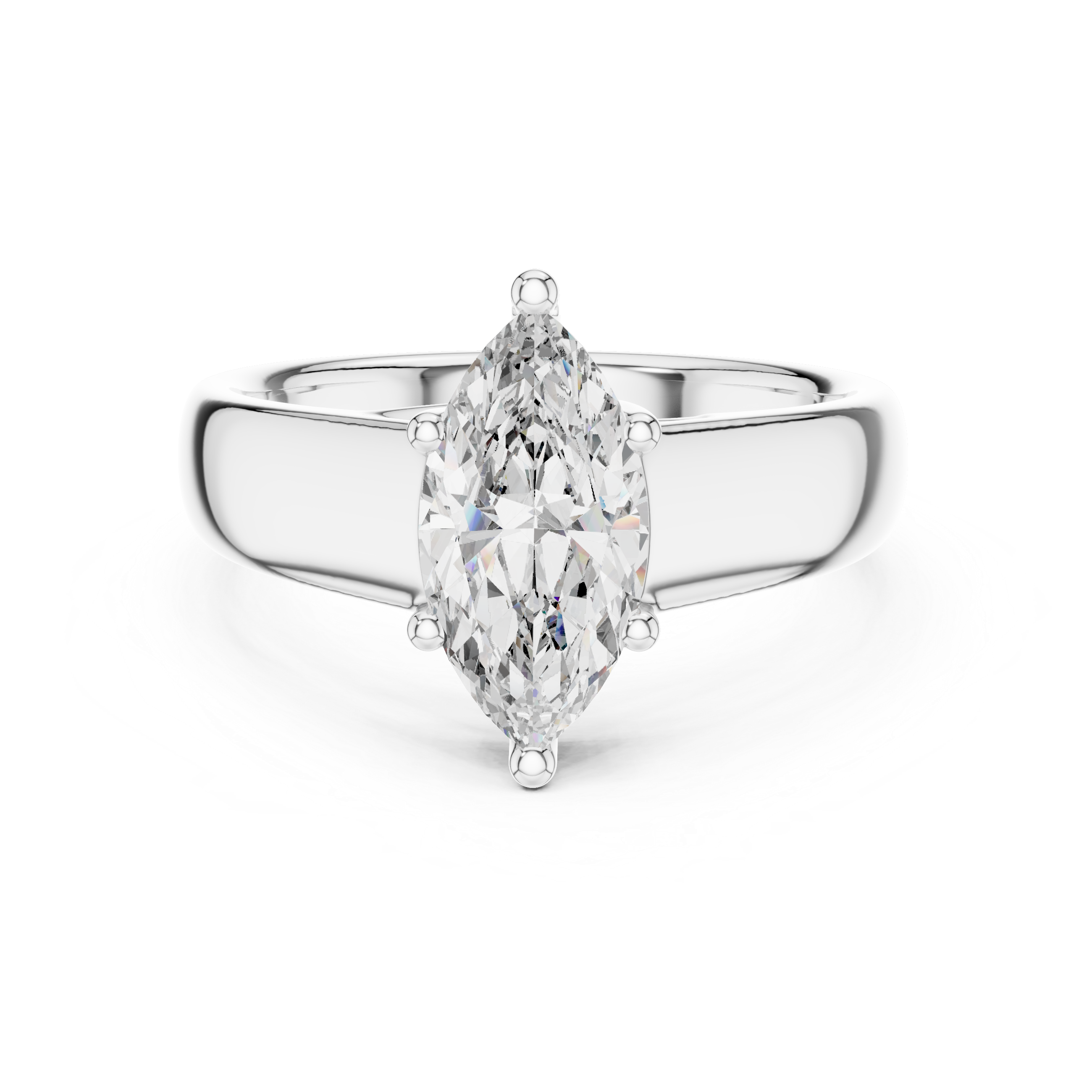 Polished High Polish Lab grown diamond Ring