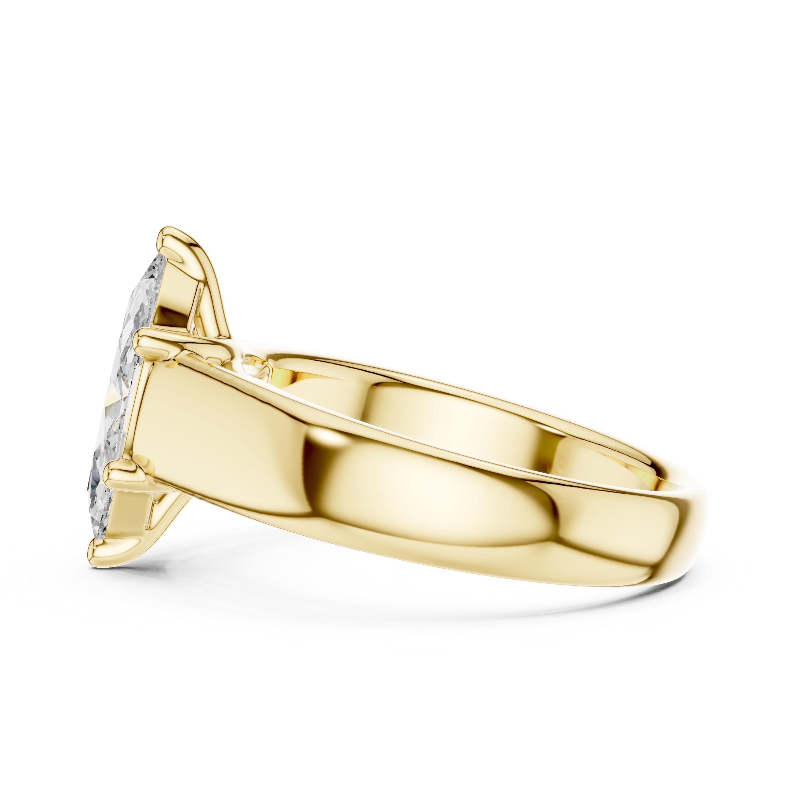 Polished High Polish Lab grown diamond Ring