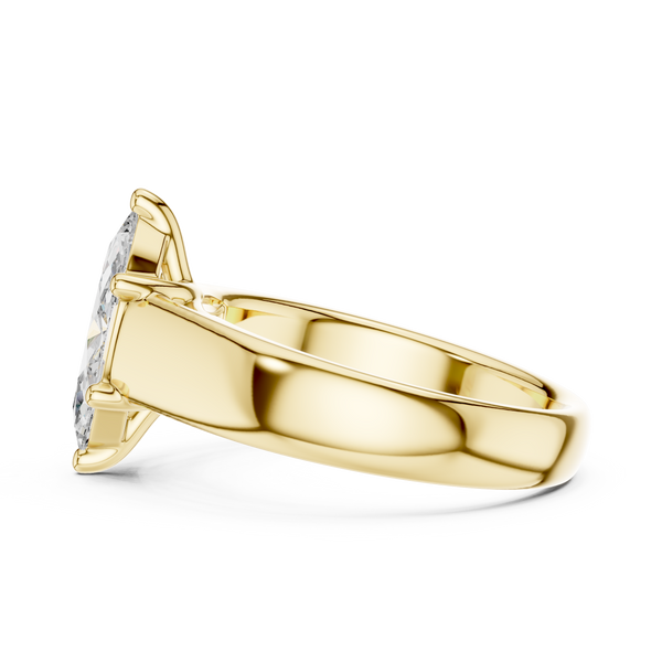 Polished High Polish Lab grown diamond Ring