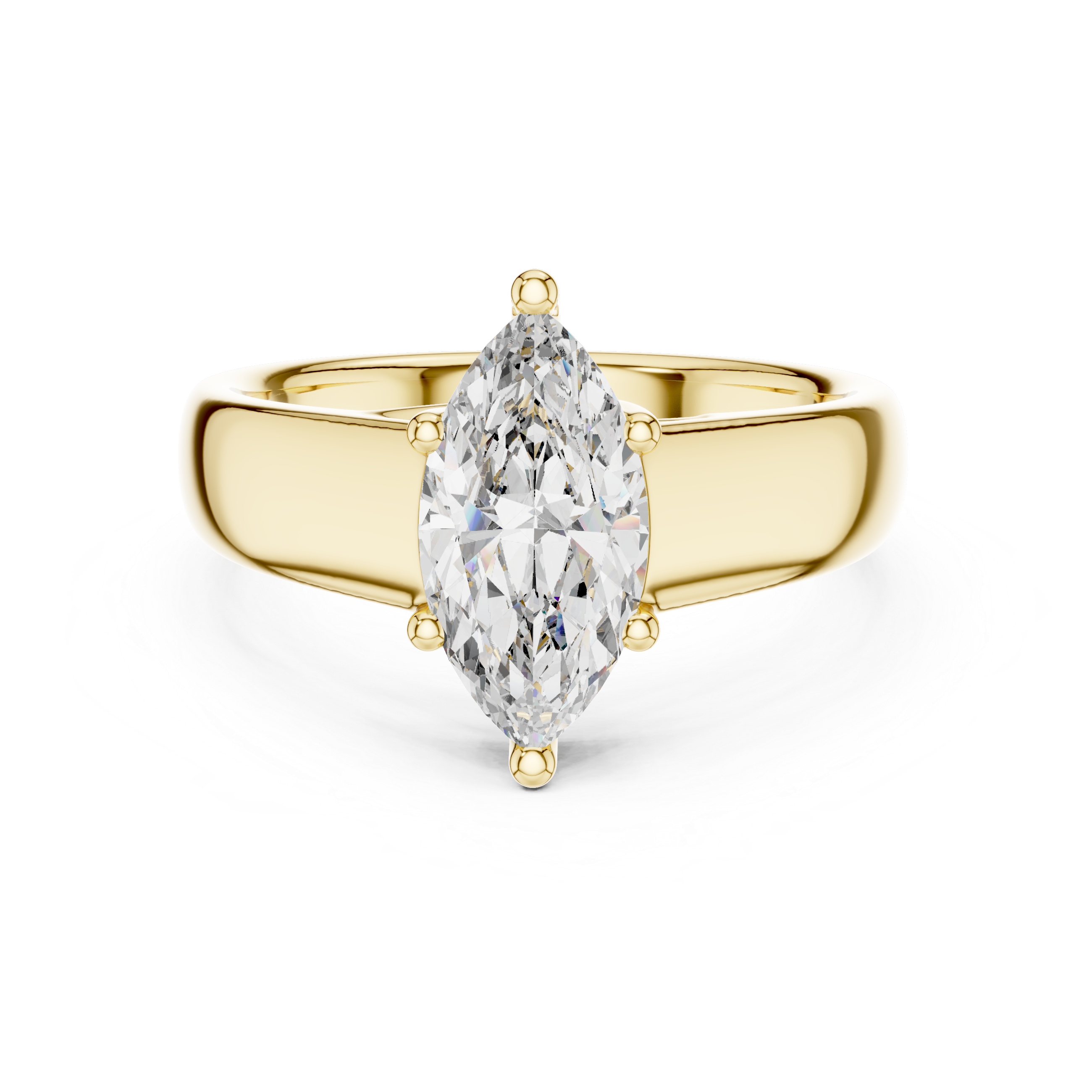 Polished High Polish Lab grown diamond Ring